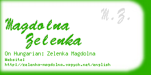 magdolna zelenka business card